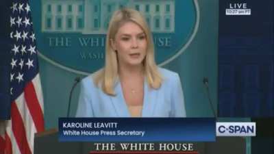 Karoline Leavitt: &ldquo;I think It&rsquo;s frankly ridiculous that anyone in this room would even suggest that President Trump is doing anything for his own benefit.He left a life of luxury and a life of running a very successful real estate empire &hellip;for public servi