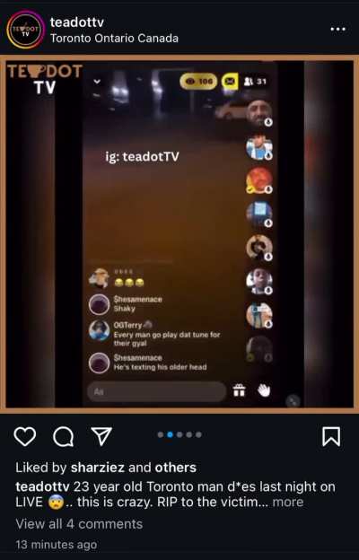 DAWG WHAT???🫢 The man who was shot dead last night was streaming LIVE on Yubo&hellip;.