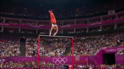 This man was the first who did three flight elements in a row in a gymnastics competition