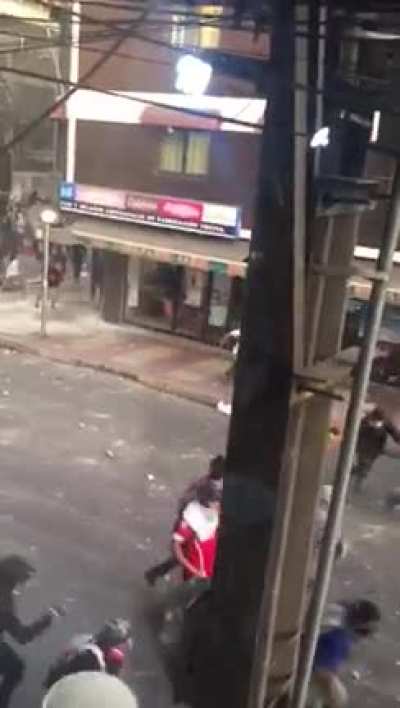 Otra toma del atropello en marcha del d&iacute;a de hoy en Antofagasta