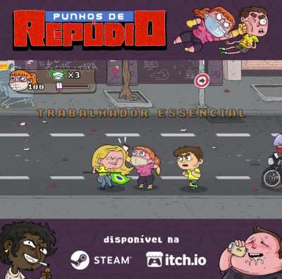 PUNHOS de REPÚDIO: Videogame de porradaria retrô, cenários brasileiros e um visual modernoso! Finalmente chegou a hora de liberar sua ira contra os desmascarados! Jogue a demo GRATUITA!