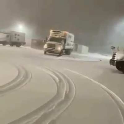Luckily the truck didn&rsquo;t overturn with this mad lad inside.