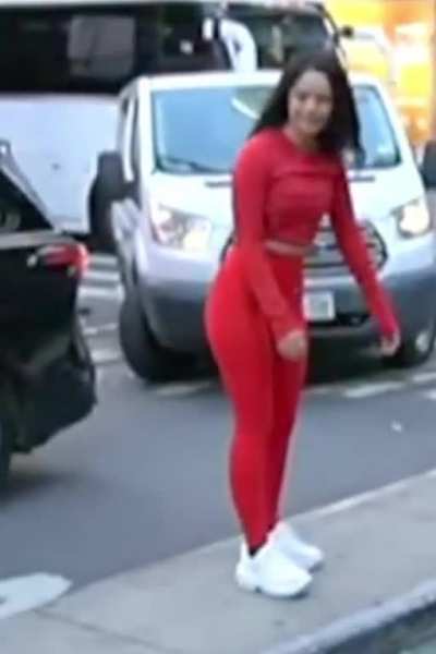 Rae in Times Square