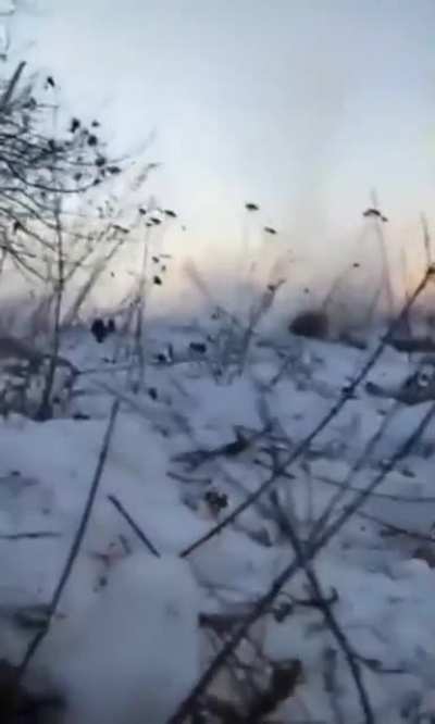 Ukrainian anti tank system destroying Russian tank