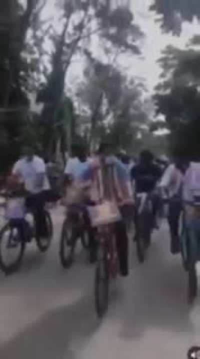 Shafi Parambil way of protesting fuel price hike..