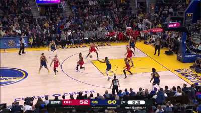 [Highlight] Draymond is fired up as he draws 4 defenders to find Divicenzo for the open three.