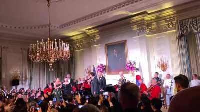 Yoon Suk Yeol, President of South Korea, surprises State Dinner at White House with rendition of American Pie April 26th 2023 [begins at :32]