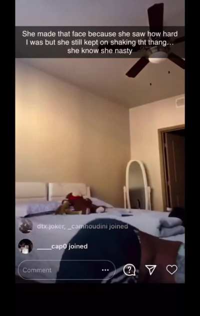 My sister asked me to record for her live…she so fine