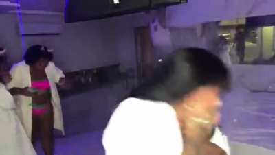 Jumping on the bed and then hanging from the rafters