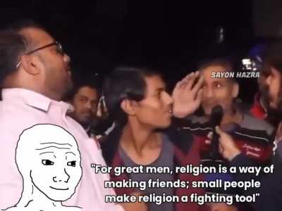"For great men, religion is a way of making friends; small people make religion a fighting tool"
~ A. P. J. Abdul Kalam