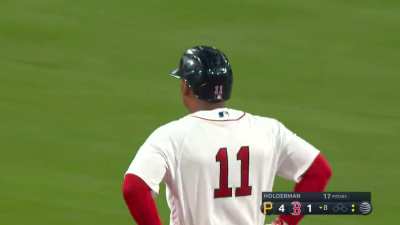 [Highlight] [Highlight] Ji-Hwan Bae robs Devers of a double with a crazy catch against the Green Monster