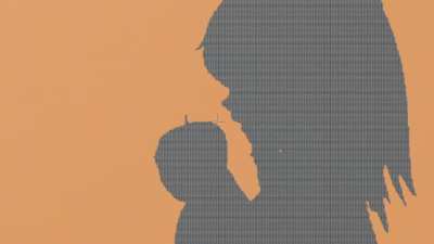 Bad Apple playing on Blender topology