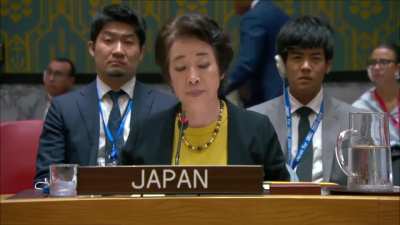 Japan's UN rep., Amb. Shino Mitsuko, says 'Gaza is in agony' and condemns Israeli Finance Minister Bezalel Smotrich for saying starvation of millions in Gaza might be &lsquo;justified and moral&rsquo;