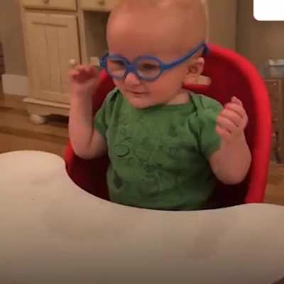 Babies getting their glasses for the first time!