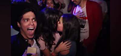 In the club
