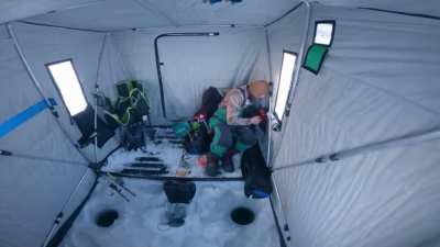 Just a little ice fishing&hellip;