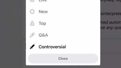 Sorting by controversial :l