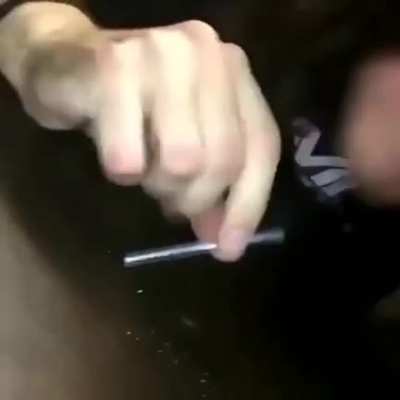 The post is down there