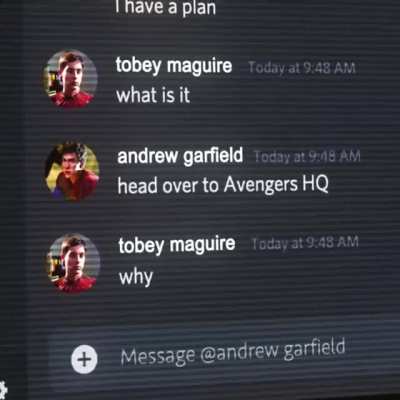 Tobey and Andrew teaming up against Holland to save the one true Spiderman, ft The Avengers