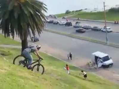 Going down a slope