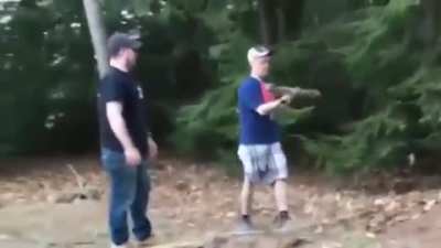 How to cut wood without an ax or saw.