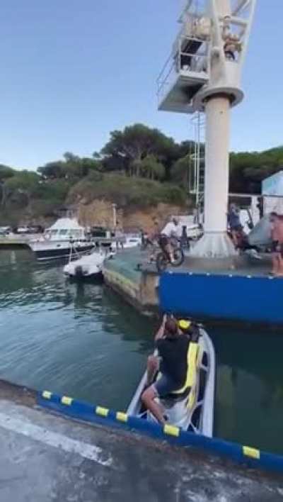 HMRB while I jump my bike to the next pier