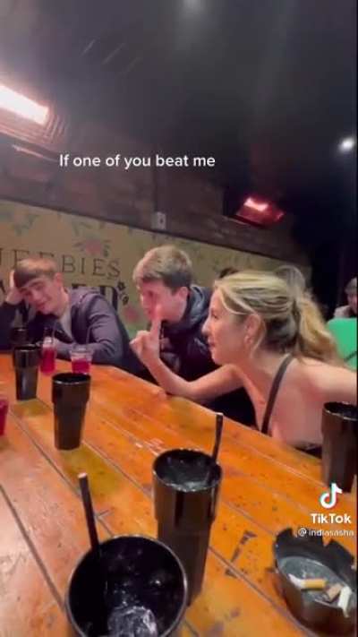 That&rsquo;s one way to get free drinks 😂