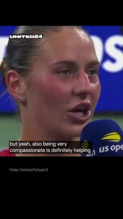 Marta Kostyuk gets emotional after defeating Sloane Stephens, reminding everyone that "there are much worse things in life than losing a tennis match."