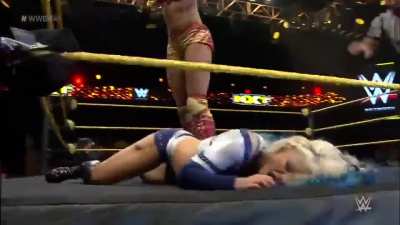 Every time Sasha focused her attack on Alexa’s stomach in NXT