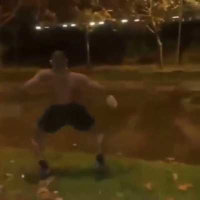 There he goes