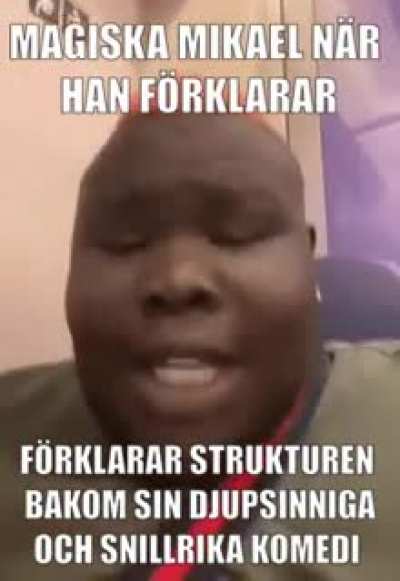 han h&auml;ra &auml;r en riktig roligt tycker jag!! hAn S&Auml;GA svenska fel det &auml;r fnittrigt!!! 🤣😎👍