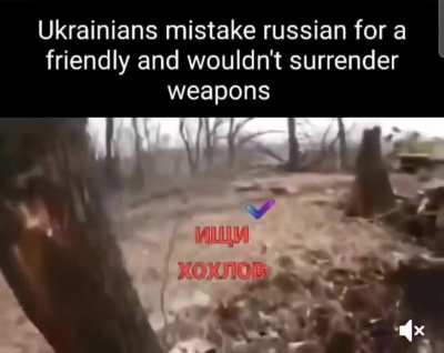Ukranians mistake Russian for a friendly 