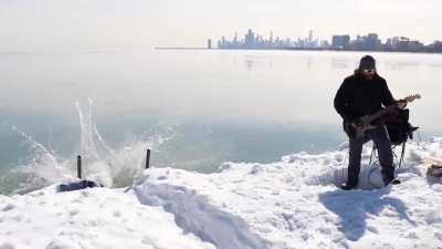 The Great Lake Jumper. Day 240. 66.6% of the year complete. Shot earlier today in 5 degree weather.