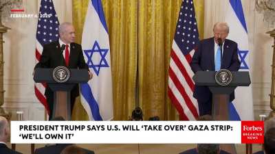 President Trump Says U.S. Will ‘Take Over’ Gaza Strip