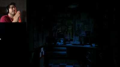 Markiplier's reaction to winning 20/20/20/20 mode in FNAF.