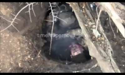 Better quality vid - russian has face blown off by drone (gory)