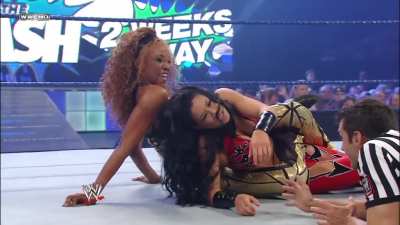 Melina getting stretched to her limit