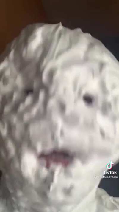 Shaving cream man