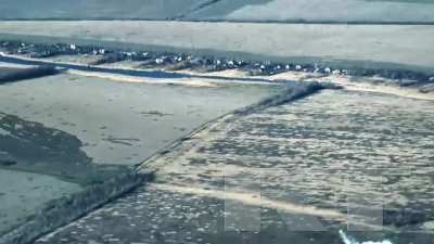 Footage of a Ukrainian attack towards the direction of Pisky, Donetsk Oblast from Russian perspective, which resulted in the loss of one Ukrainian armored vehicle