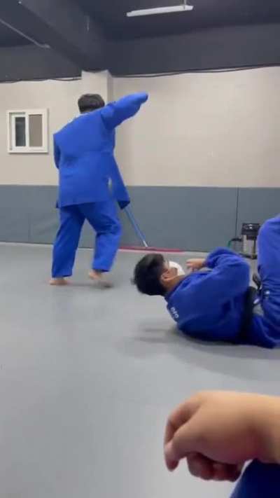 Watch me bust a movie on the biggest on the biggest guy in the dojo...