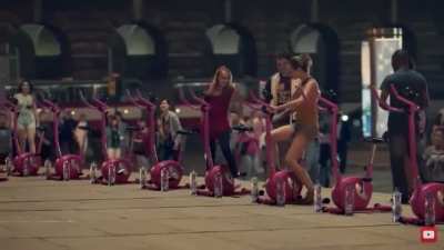 An ad that features women riding on bicycles, I cut it off as it becomes clear they are powering what seems to be an LED light, energy powered male stripper. If you have seen the ad before it&rsquo;s your job to try and deceive people to stop them from guessing