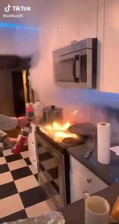 Bob Ross as a firefighter