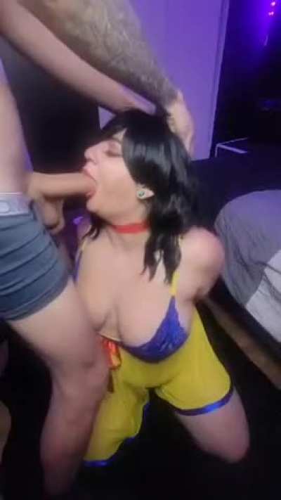 Snow White begging for her escape