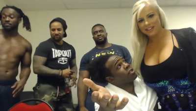 Big E has some of the best facial expressions. Here&rsquo;s his reaction when Dana Brooke entered the UpUpDownDown video 😂