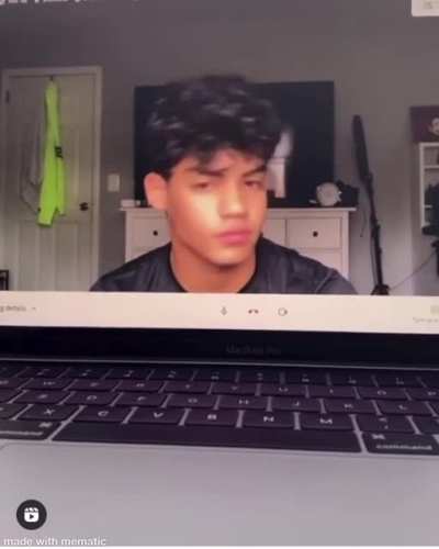 He Put a filter on himself to look like a girl and recorded a Video of himself as a boy...