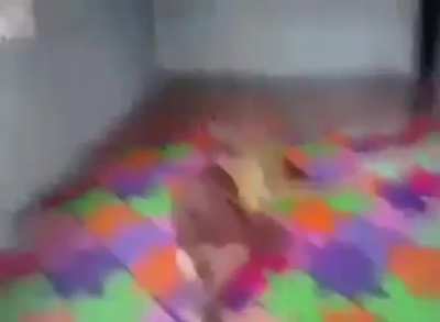 Girl hurts herself while dancing