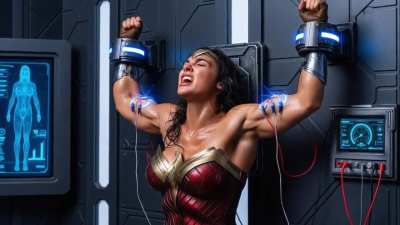 Wonder Woman gets tortured with electric shocks