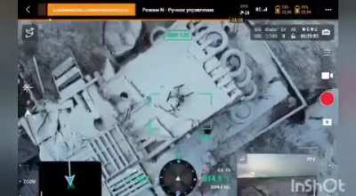 Mission possible: A Ukrainian drone equipped with a magnet steals a Russian drone that was left unattended. Location unknown - February 2025