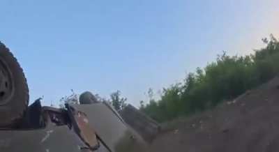 Detonation of a Russian car &ldquo;Buhanka&rdquo; with a mine