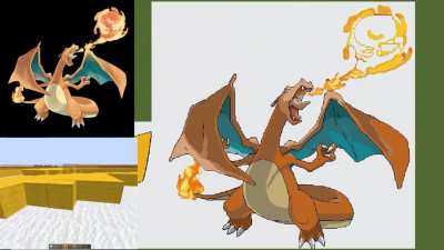 Big Charizard full body portrait build
